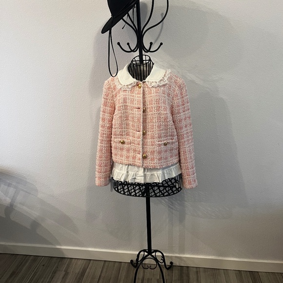 Express Jackets & Blazers - Express Pink Tweed Blazer